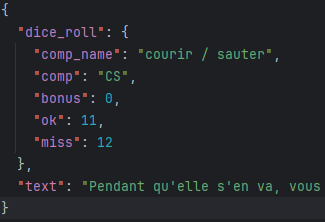 Image montrant les détails d'un des fichiers JSON d'une page